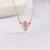 Necklöst för kvinna Swarovskis smycken Matchande version Fantasy Angel Necklace Kvinnlig Swarovski Element Crystal Light Luxury Collar Chain