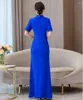 Etnische kledingfeest Qibao Cheongsam jurk vintage lente lange plus size qipao oosterse vrouw elegante Chinese stijl avond