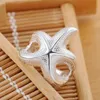 Cluster Rings Beautiful nice lady Starfish 925 sterling Silver Ring Fashion Jewelry Charm Wedding women fashion party Cute gift H240504