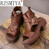 Casual Shoes Cool Stylish Clasp Fish Mouth Roman Sandals Platform Summer 2024 Chunky Heels For Women