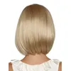 head Wig female short straight hair Bobo light gold chemical fiber wig cover