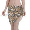 Swearwear en mousseline Pareo Scarpe Eyes texturés sur la couverture beige Up Wrap Kaftan Sarong jupes Beachwear Swimsuit Bikini Cover-ups