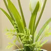 Flores decorativas 5 Cabeça Tulip Bonsai para festa de casamento em casa Windows Desktop Artificial com vaso de flores Ação de Graças