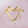 Wedding Rings CAOSHI Trendy Simple Heart Love Ring Lady Daily Fashion Metal Style Finger Jewelry For Women Sweet Cool Female Chic