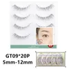 20PAIRS Ciglia false naturali a mano sottile a mano fatta per ciglia più leggere Cosplay coreano Fashion Wispy Extension Strumenti di trucco 240426 240426