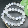 Link Bracelets Natural Blue Moonstone Women Men Charm Flash Beads Luxury Energy Elastic Wrist Yoga Jewelry 7/9/10MM