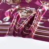 Scarves 2024 Rose Pattern Four Seasons Universal Fashion 90 Color Ding Large Square Scarf Headband Silk