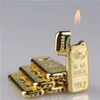 Fancy Design Cigar Lighter Navulable Metal Gold Brick zonder Gas Lighter Factory Groothandel
