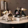 Objets décoratifs Figurines French Bulldog Table décorative Plateau en métal Résine Digne ACCESSOIRES ACCESSOIRES ANIMAL DOG SALLE SALLE T240506