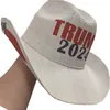 Trump Cowboy Hats Outdoor Party Sunhat Mountaineering Retro Cowboy Hat USA President 2024 Kampanj Caps