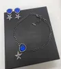 2022 Роскошное качество синего хрусталя и черная звезда формы подвесного ожерелья для заклинания набор для женщин для женщин свадебные украшения имеют коробку S1317332