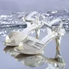 Kleiderschuhe peep toe hohe heeled women sandals modes damen sommer marke spike heels 6cm Gold Silber