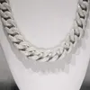 2024 POPULAIRE gemalen ijsje out 20 mm VVS Moissanite Diamond 925 Silver Miami Cuban Link Chain