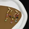 Verão colorido colorido Brincos de ouro femininos Colar Cristais de Candy Cristais de água Golheta de água Green Green Crystal Bracelet Jóias N00230