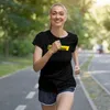 Polos femminile T-shirt zombi giallo tops divertente camicie da allenamento per donne in forma