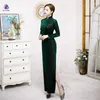 Vêtements ethniques automne / hiver 2024women Velvet Cheongsam robe rétro mère chic robes longues