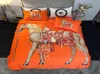 2022 Orange Bettwäsche Sets Abdeckung 4 Stcs Samt Queen -Bett -Bettdecke Sets Kissenkoffer Luxus Kingsize -Bettblatt Sets Home Dekoration9018057