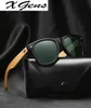 Óculos de sol de madeira da moda para homens mulheres bambu madeira quadrada vintage acionando óculos de luxo da marca de luxo designer preto e óculos 4302743