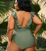 Damskie stroje kąpielowe 2024 Kobiety plus size na plaży Bikini seksowne jednoczęściowe jednoczęściowe kostium kąpielowe body na plaży Bodysuits kąpiel kąpielowy xxxxl
