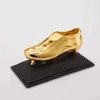 Dekorativa föremål Figurer Europeiska Golden Shoe Football Soccer Award Trophy Bästa Shooter Gold Plated Shoe Boot League Fans Souvenir Cup Gift Harts Hantverk