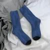 Chaussettes masculines jeans bleu denim masculin mens femmes bas d'été imprimé