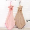 Hoomall 1pc Cartoon Kitchen Baño Baño Lindo Hanging Strish Absorbent Smile Star Toalla de toalla de mano tela para bebés Baby Wipe Hand 333y