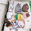 Smycken Moq 20st PVC Cartoon Dog Rabbit Chicken Cat Shoe Decoration Charm Buckle Accessories Clog PINS Knappar Dekorationer för band DHLXC