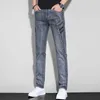 Jeans maschile design casual design denim giunti tratto slip pantaloni maschi comodi pantaloni da gentiluomo in stile classico