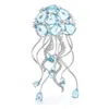 Wuli baby Luxury Jellyfish Brooches For Women Unisex High Quality Beautiful Sea Animal Party Office Brooch Pins Gifts 240418