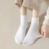 Mulheres meias 4 pares de baixo tubo mulher preta feminina branca fêmea curta curta colorida sólida tornozelo esportes de primavera de primavera meia de verão