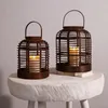 Candele Candele Nordic Vintage Porta di bambù Vintage Antique Lantern Rustic Wedding Decoration Accessori per la casa Porta Bougie Room Forniture Ah50zt