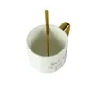 Tasses Gold Handle Coffee Tug inspirational mignon cadeau de motivation en céramique personnalisée