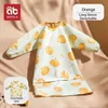 Aibedila Waterdicht eten Smock Infant Peuter Baby Baby Lange Sleeve Art Apron Soft Bib Bib Bibs For Kids Stuff 240429