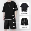 Tracksuits voor heren kleding zomer sportpak voor mannen comfortabel ademende mesh wafel sets fitness tracksuit t-shirt shorts tweedelige set