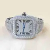 Высококачественные мойссаниты алмазные часы на заводской цене def moissanite diamond inced out watch