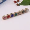 Brooches 12 Pair Rhinestone Safe Hijab Brooch Strong Metal Magnetic Clip No Snag Pins Magnet Muslim Luxury Accessory