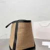New Totes Bag Letter Celie Shopping Bags Fashion Linen Totes Designer Women Straw Sticking Handväskor Summer Beach Shoulder Bags Stor Casual Tote 323