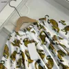 Baby jupe Tiger Pattern Print Princess Robe Taille 90-160 cm Kids Designer Vêtements Summer Long Manched Girls Partydress 24Pril