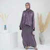 Etnik Giyim Moda Dubai Shiny Abayas Kadın Kaftan Türkiye Çöp Müslüman Maksi Elbise Eid Kaftan Mütevazı İslami Marocain Jalabiya Djellaba