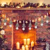 Party Decoration Christmas Ornament Hangable Alloy Pendants For Tree Decorative Words Printed Window Door