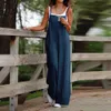 Frauenhose Capris Baumwollwäsche Feste Farben Overalls Hosen LOSSEN Weitfuß Casual Overall für Frauen Kleidung plus Größe 2023 Sommertourismus T240505