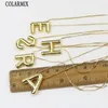 Chains 6 Pieces Chunky Ballon Shape Letter Pendant Inital Necklace Charms Jewelry Women Gift 52847