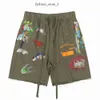 Gellery Dept Short Shorts Shorts maschile American Fashion Brand Splash dipinto a mano Stampa di cotone Pure Terry Shorts Fog High Street 46 punti Gellery Dept 253