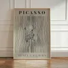 RS минималистская выставка Picasso Выставка Нейтральная бежевая абстрактная ретро -подарочная настенная настенная настенная картинка Плакат для гостиной для гостиной дома украшение J240505