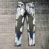 Jeans masculin KSUBI Designer Jeans en jean pourpre pour hommes élastiques élastiques serrés skinny jeans créateur fashionq291mtc8