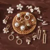 Dangle Earrings MINAR Korean Multiple Imitation Pearl Earring For Women Gold Color Metal Ball Round Geometric Drop Wedding Jewelry Gift