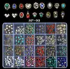 240pcsbox Legierung Zirkon Nägel Art Charms gemischte Schmuckkristall -Strasssteine für Fingerspitzen Metalldekorationen Bulk Nägel ACCE3684037