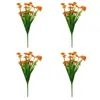 Dekorative Blumen 4bundles künstliche Blume Faux Herbst Garten Veranda Bauernhaus Home Dekoration Innenscheibe Vase gefälschte Gänseblümchen im Freien