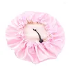 Berets Baby Silky Satin Motorhaube Doppelschicht verstellbare Schlafkappe Mädchen Nacht Turban Kinder Solid Kopfbedeckung Süßes Hut Mode Haare Verschleiß