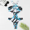 Dames badmode vrouwen één stuk micro driehoek verband bikini bikinis zomer print strand zwempak vrouwelijke dames vakantie